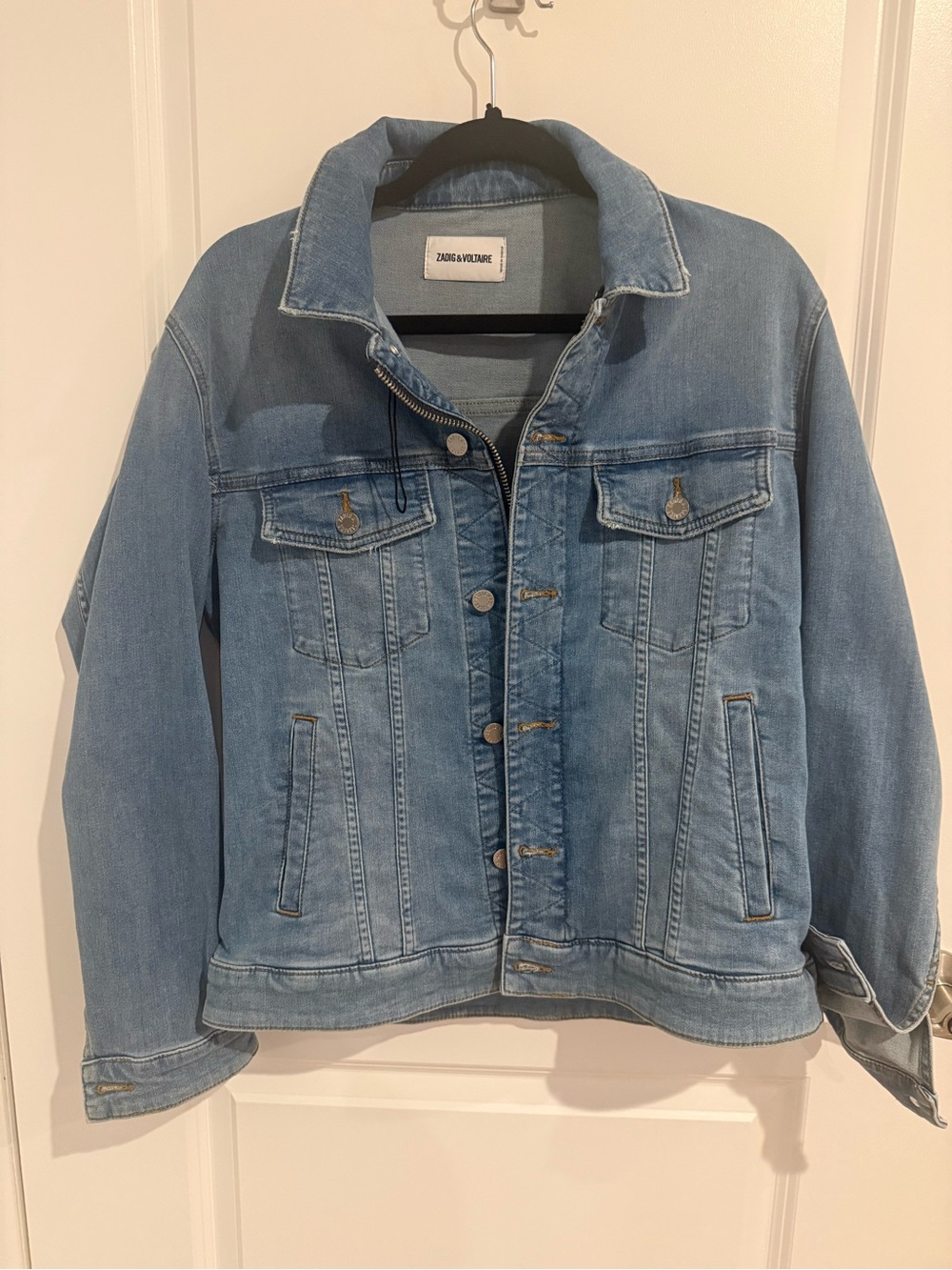 Zadig & Voltaire Light Blue Denim Trucker Jacket - Women